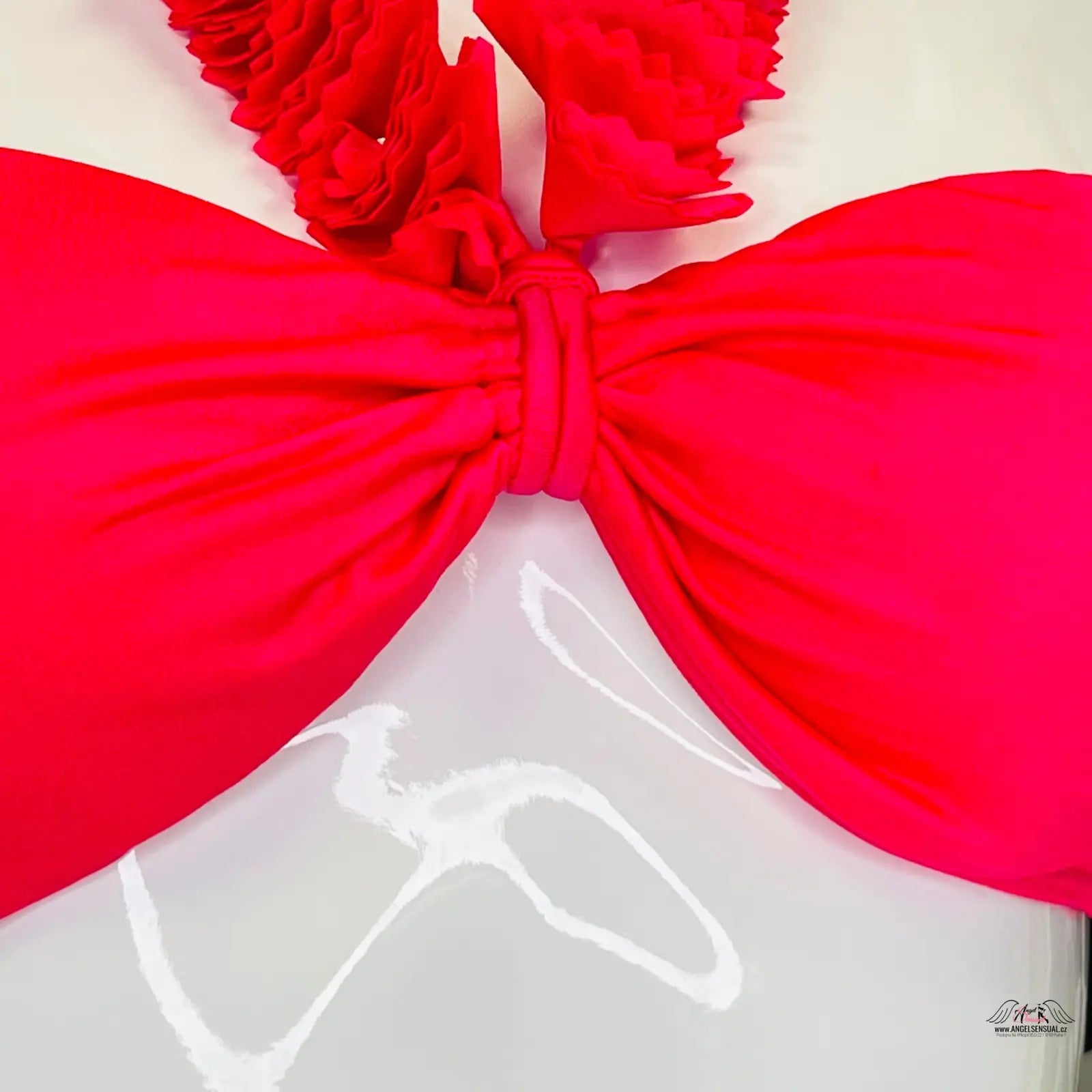 Bright pink stylový horní díl plavek s ozdobnými volánky, Victoria’s Secret