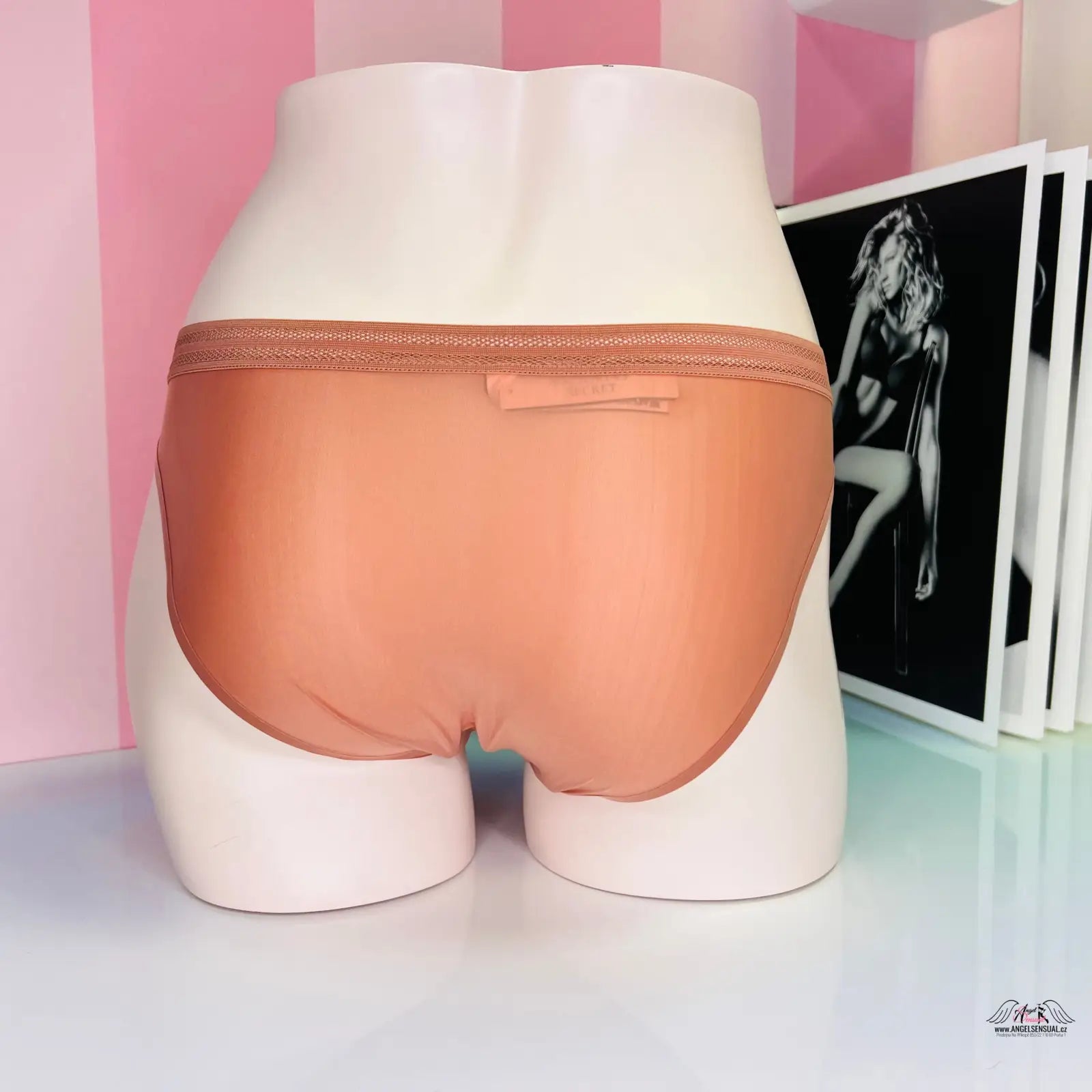Mannequin lower torso v elegantních kalhotkách Victoria’s Secret Kalhotky Jemná Síťovina s vyšším pasem pro každodenní nošení