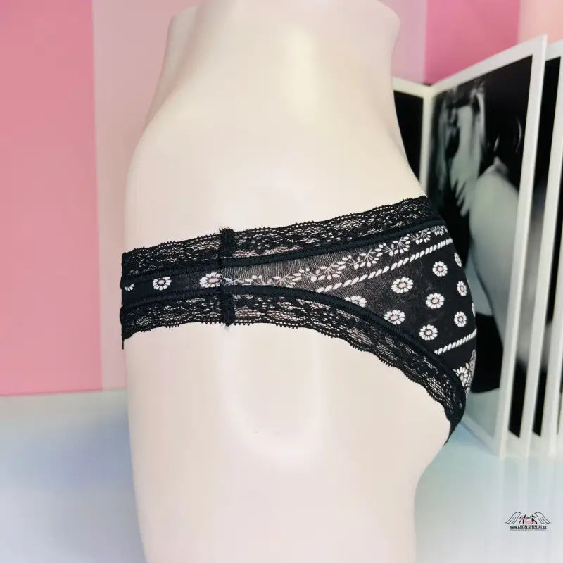 Vzorované bavlněné kalhotky s jemnou krajkou a puntíky, Victoria’s Secret Kalhotky s Jemnou Krajkou