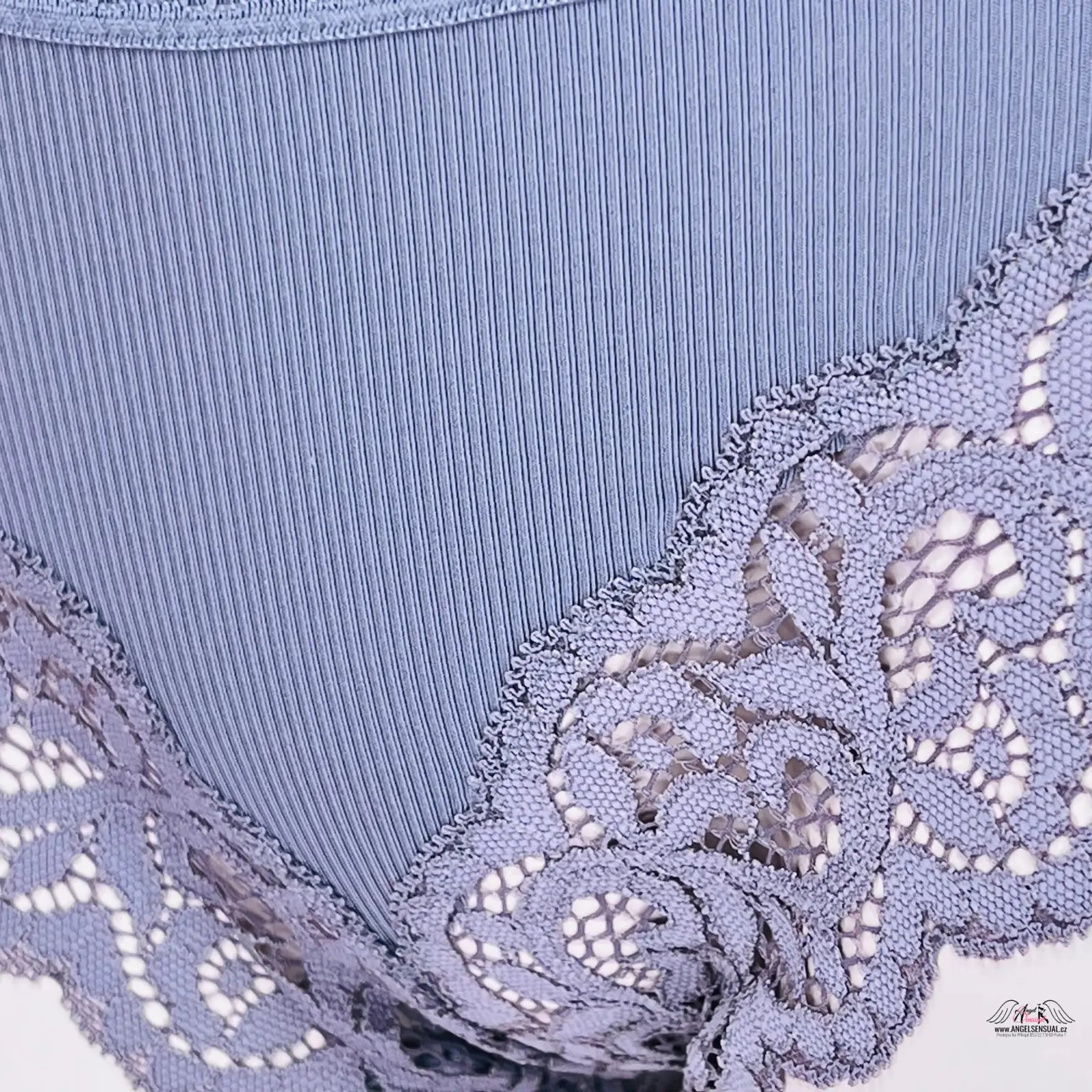 Blue very comfortable panties with wide lace detailing for everyday wear at Victoria’s Secret