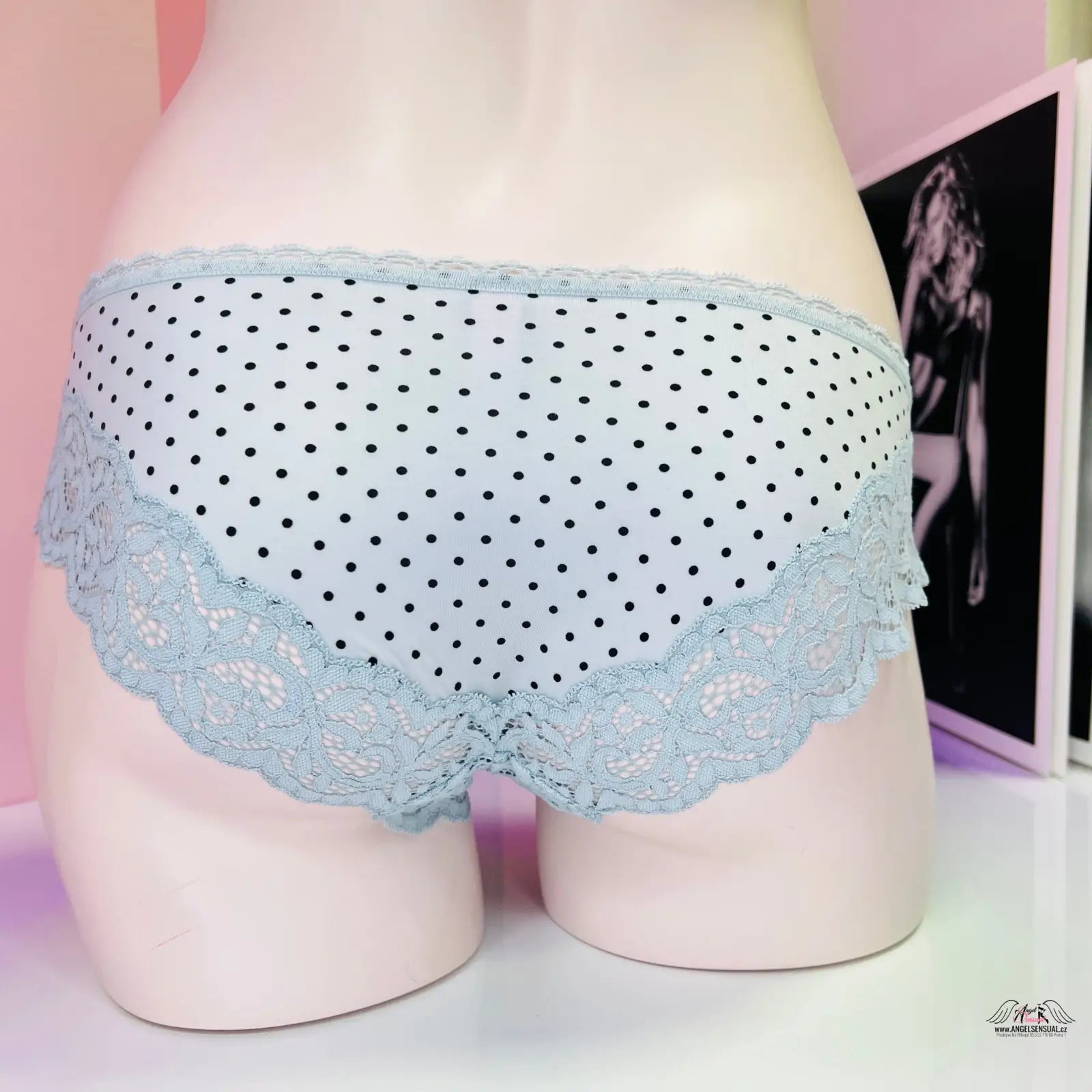Victoria’s Secret krajkové kalhotky bikini s puntíky, whispers of luxury, více barev