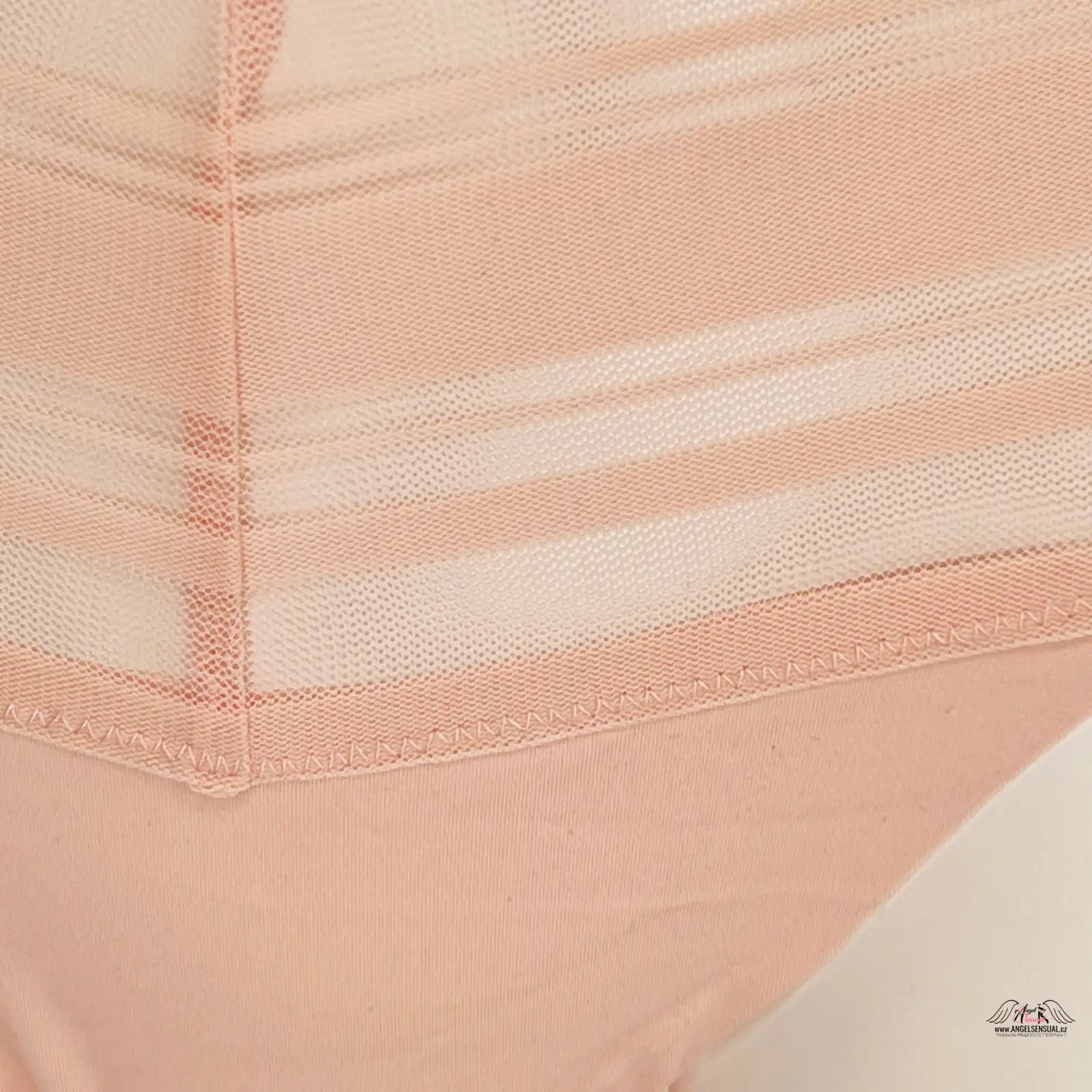 Luxusní lehce průsvitná kalhotky Victoria’s Secret s vysokým pasem a růžovými pruhy