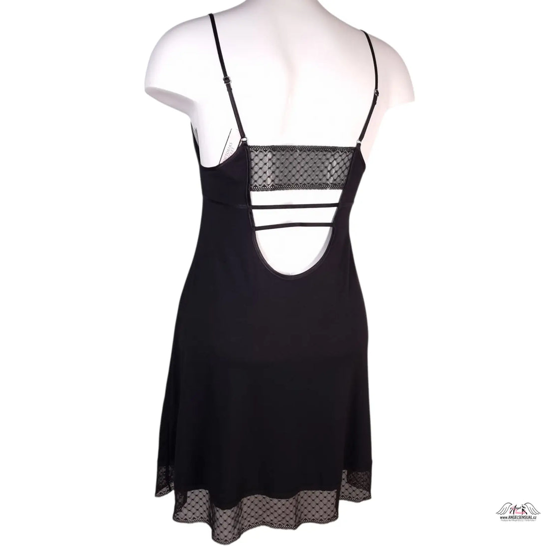 Noční košilka Victoria’s Secret s jemnou krajkou a průhlednou síťovanou zadní částí