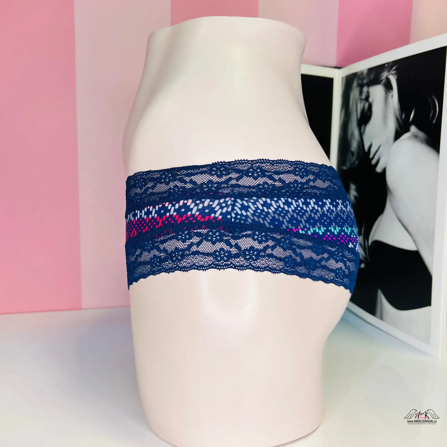 Lace-trimmed patterned underwear from Victoria’s Secret lingerie collection