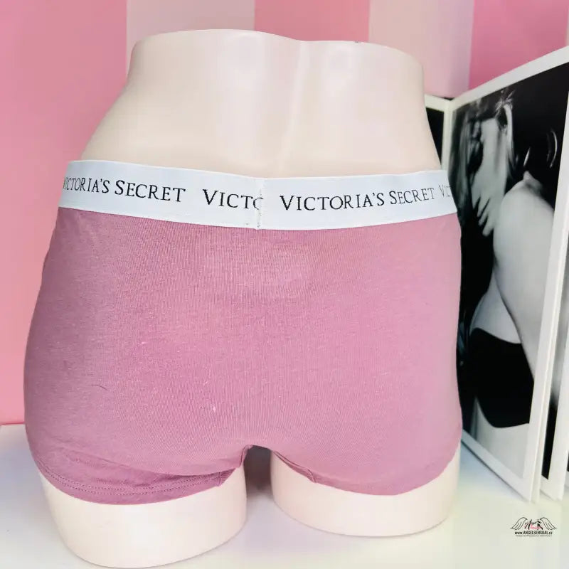 Růžové kalhotky Victoria’s Secret Kraťáskové Kalkotky s černobílou fotografií, měkkou gumou, pro každ