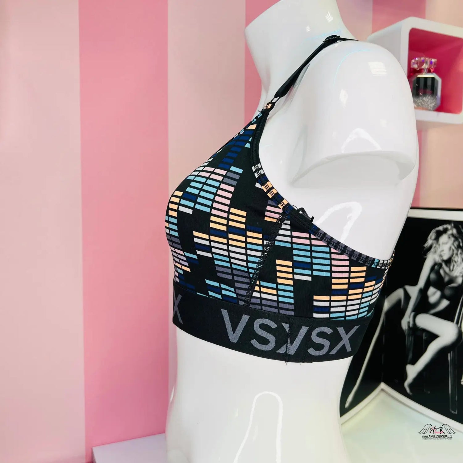 Patterned sportovní podprsenka Victoria’s Secret Podprsenka Sportovní VSX s vyšší gumou