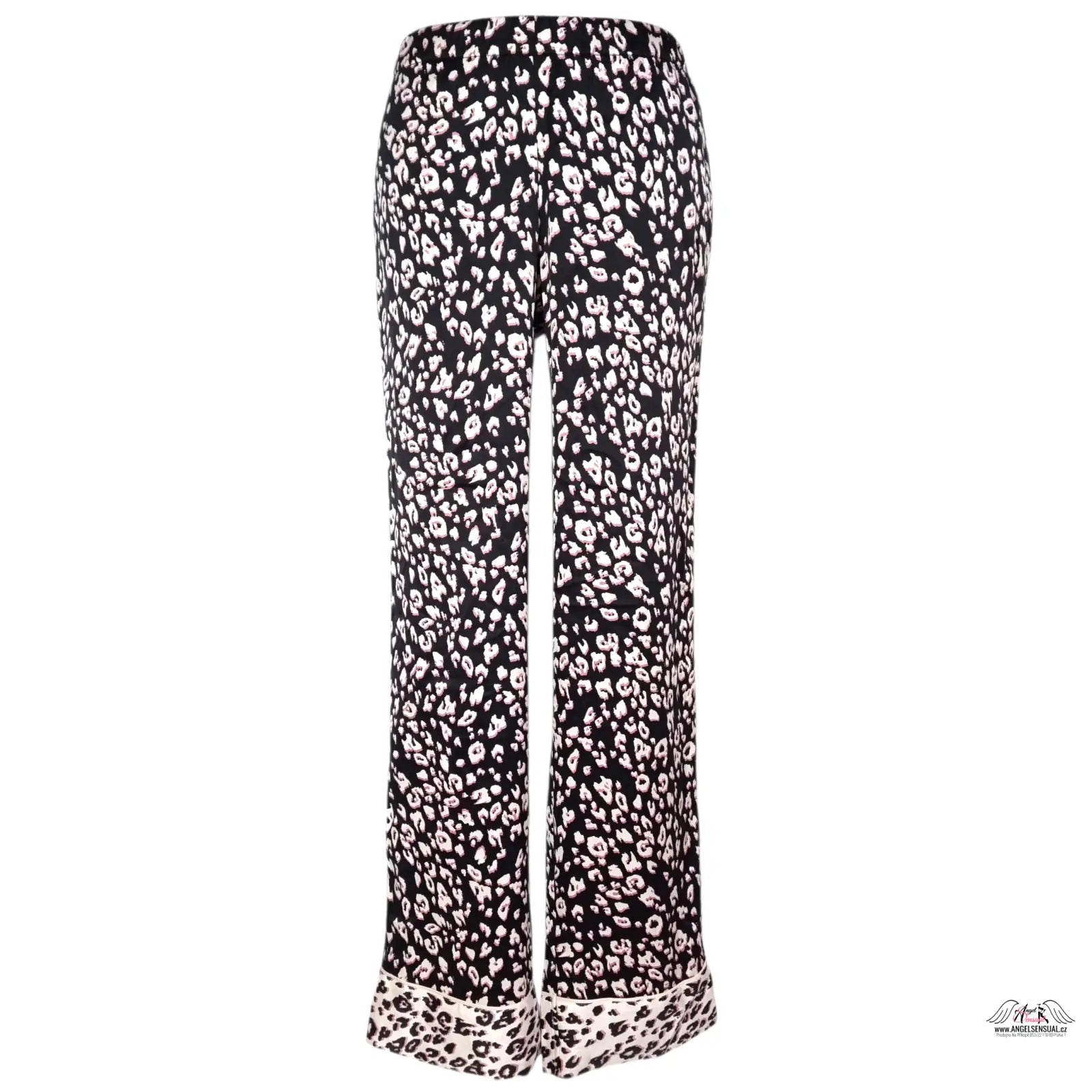 Leopardí pyžamové kalhoty agent provocateur s vysokým pasem a volným střihem