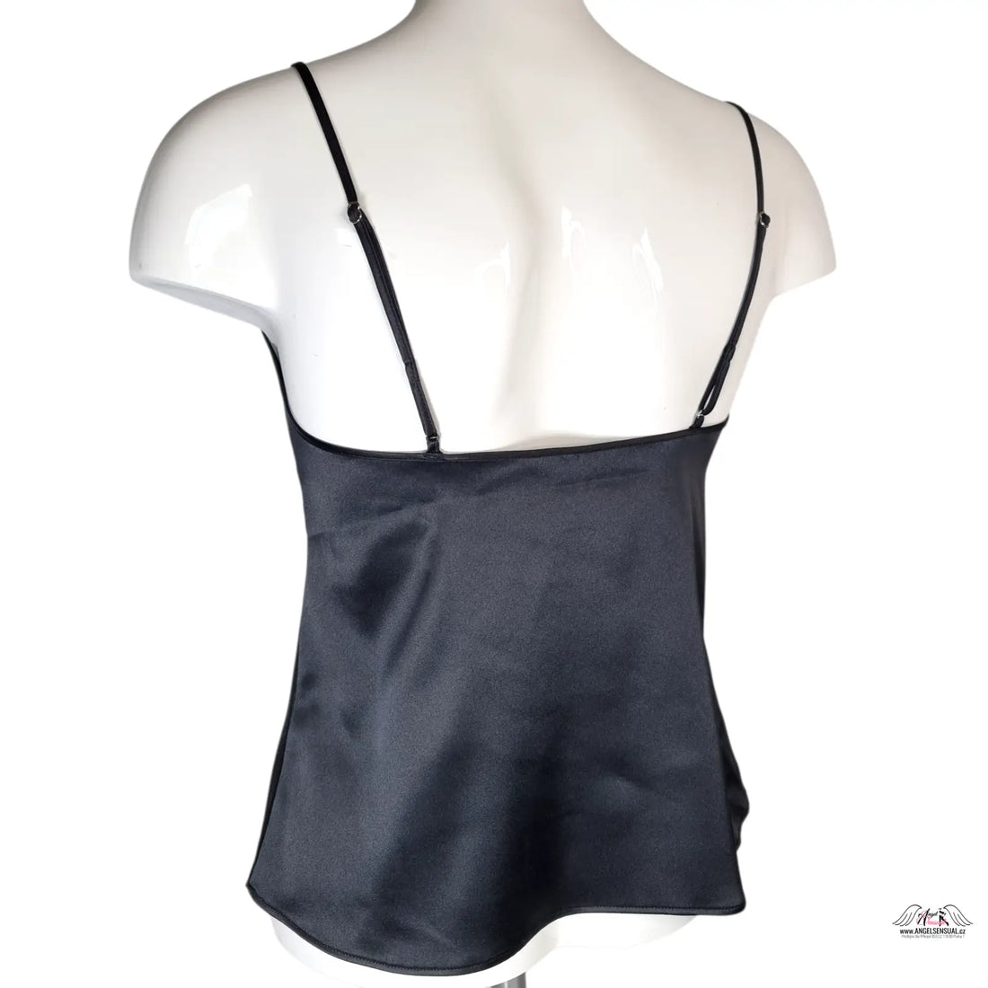Victoria’s Secret luxusní saténové tílko s nastavitelnými ramínky, černé