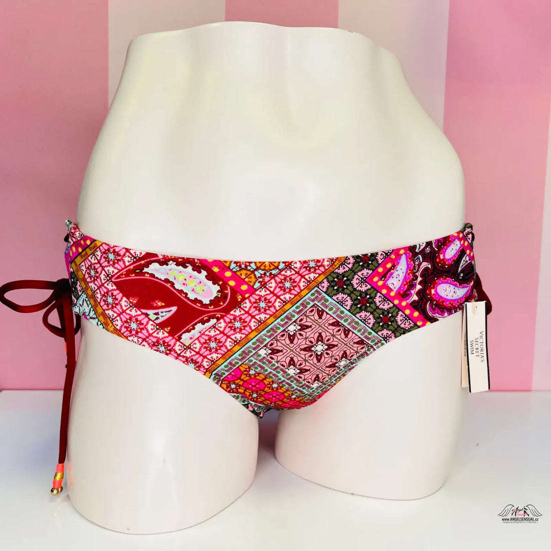 Spodní díl plavek Victoria’s Secret s veselým vzorem a zavazováním