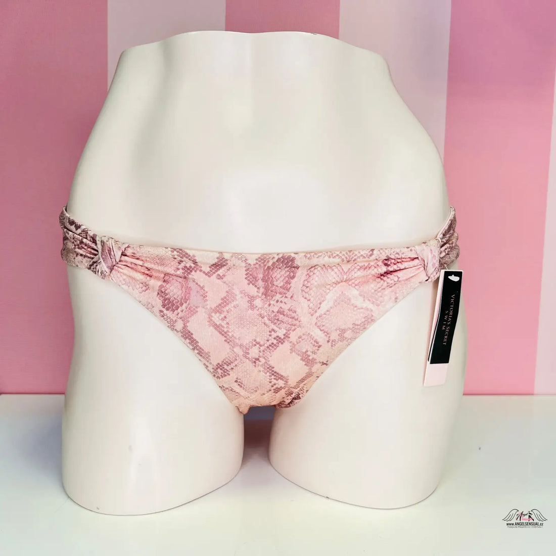 Pink lace thong spodní díl plavek s dekorativními bočními pásky, Victoria’s Secret