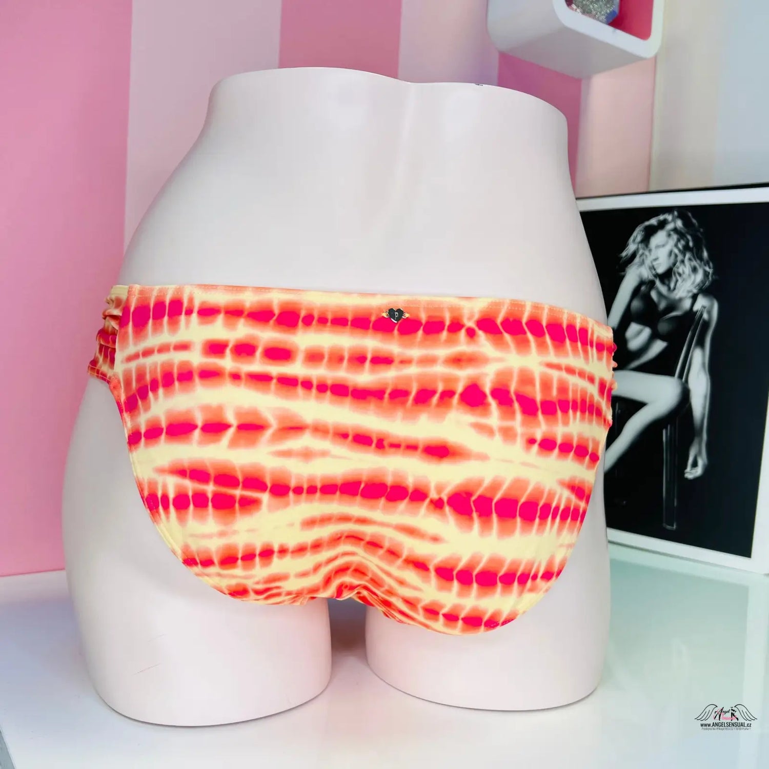 Tie-dye elegantní spodní díl plavek Victoria’s Secret s řasením na bocích