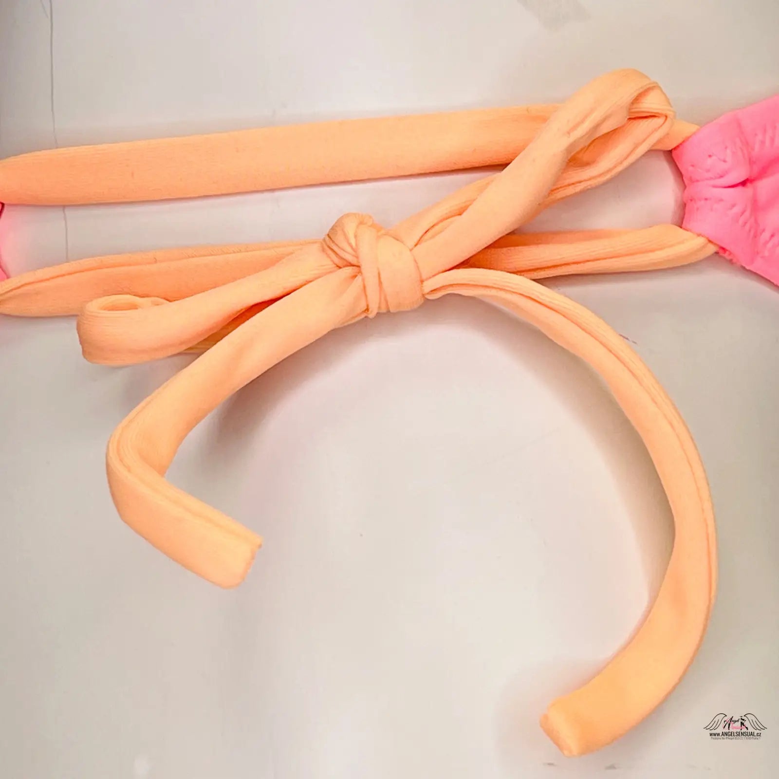 Peach-colored fabric tie na elegantním spodním díle plavek Victoria’s Secret Spodní Díl Plavek s Vázáním