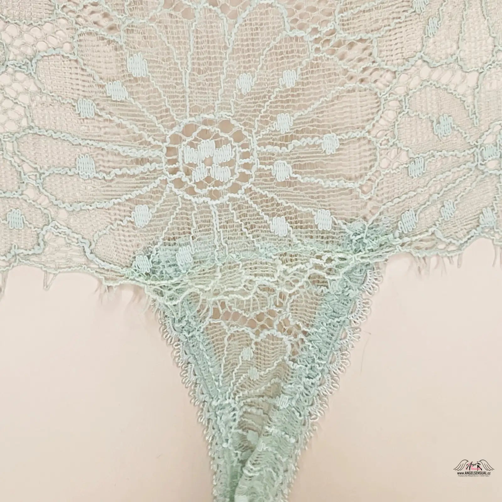 Delikátní květinový krajkový vzor ve světle růžové a mátové barvě, vysokým pasem Victoria’s Secret apparel & accessories