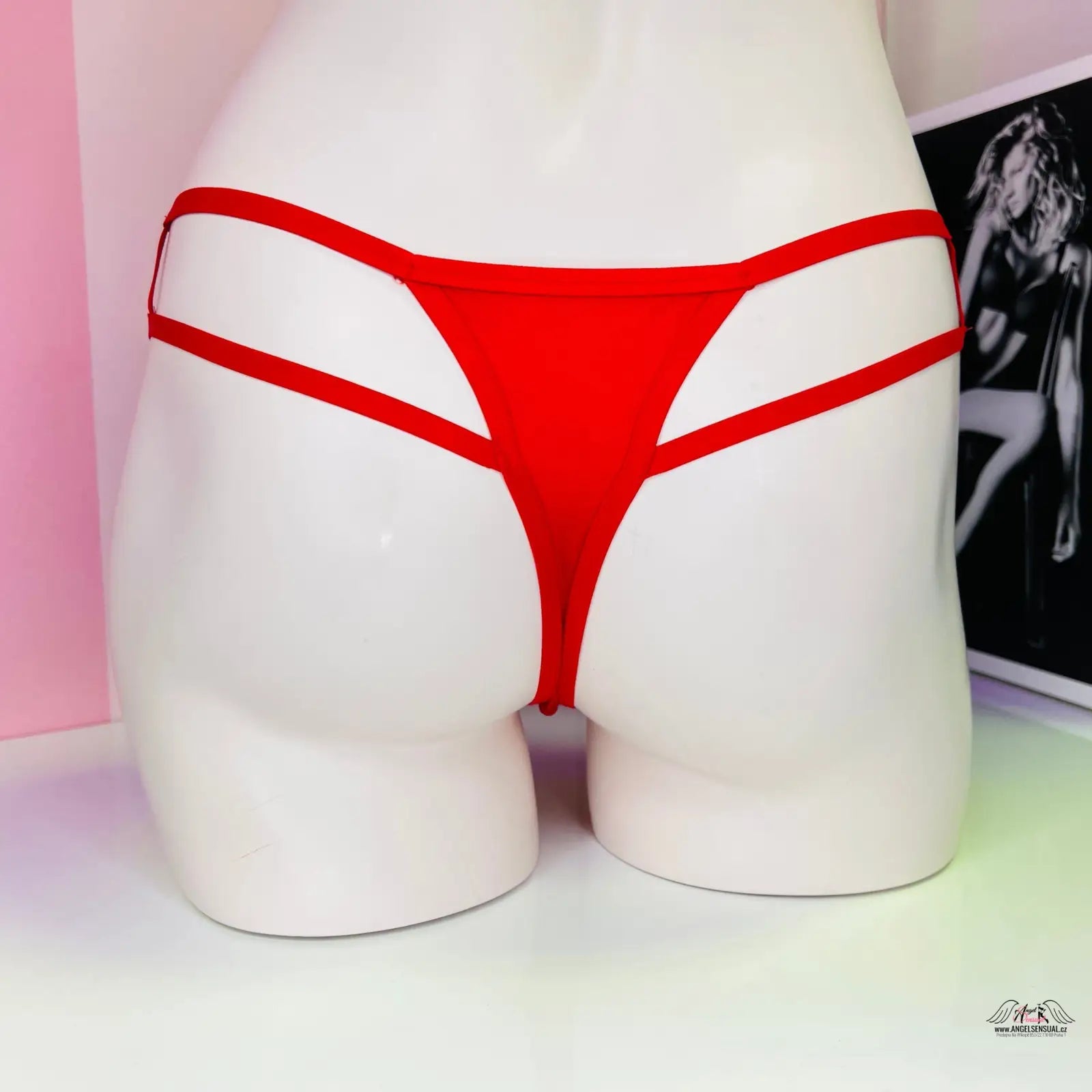 Red strappy thong from Victoria’s Secret Tanga s Ozdobnými Pásky oslní pohled agent provocateur apparel & accessories
