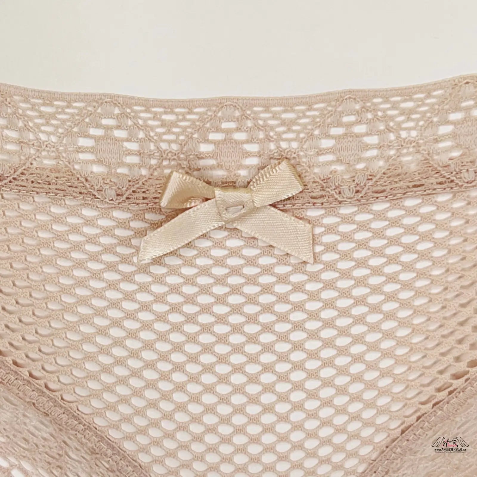 Beige mesh panties with bow from Victoria’s Secret prošívané tanga apparel & accessories