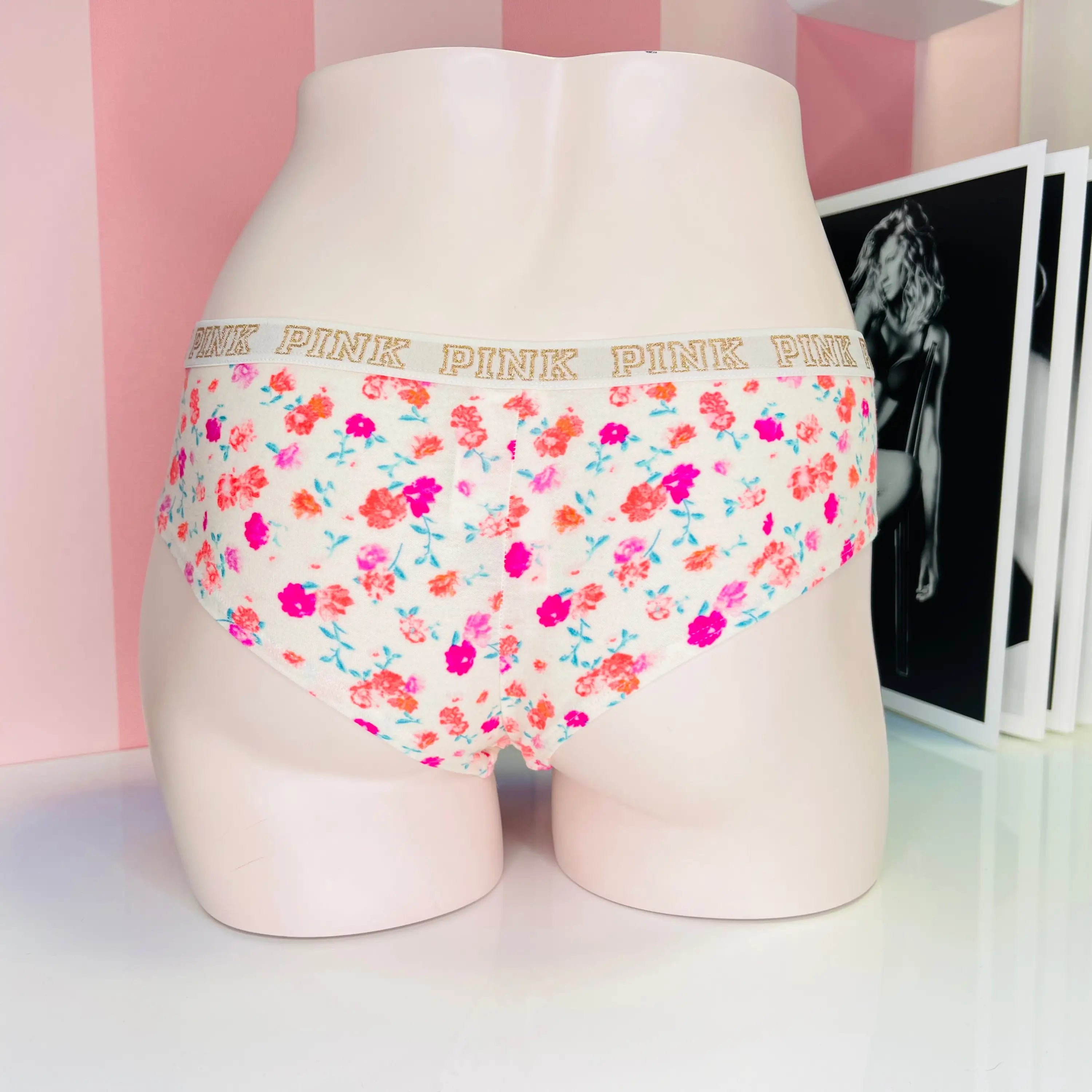 Bavlněné květované kalhotky - Kalhotky PINK