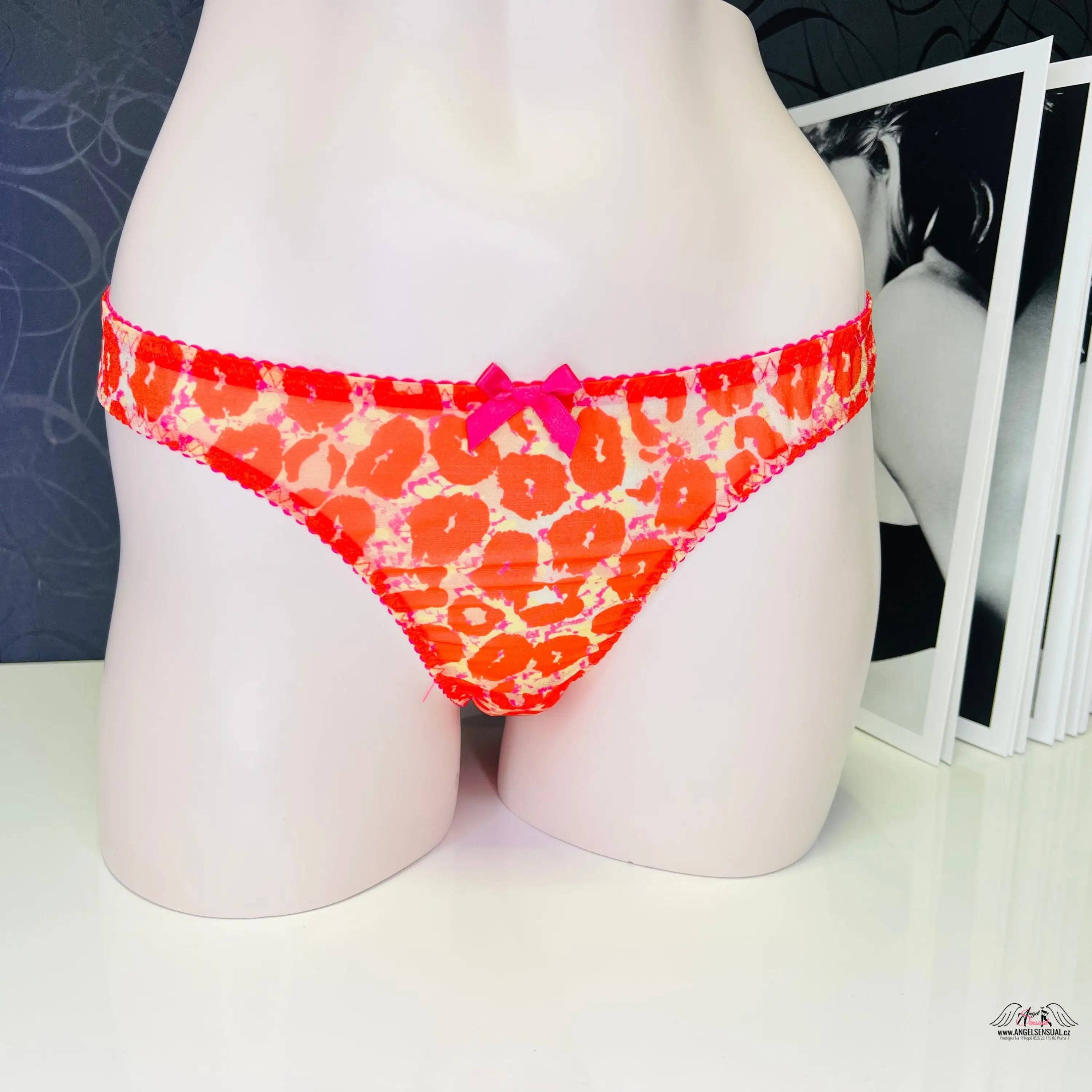 Kalhotky Kit Leopard - L / Červená / Nové se štítky - Agent Provocateur