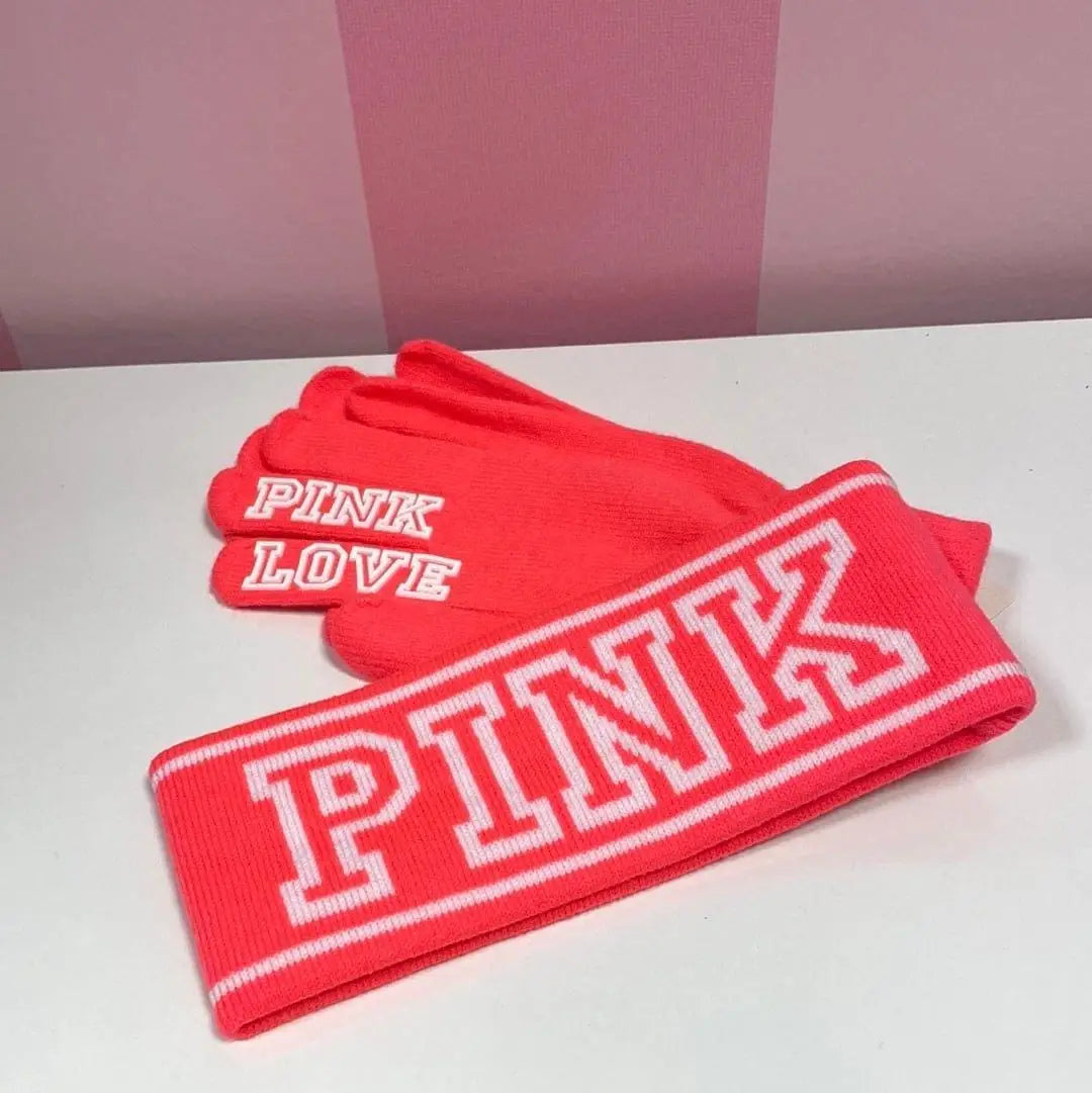 Set rukavice a čelenka - Univerzální / Růžová / Nové se štítky - Sběratelské předměty PINK