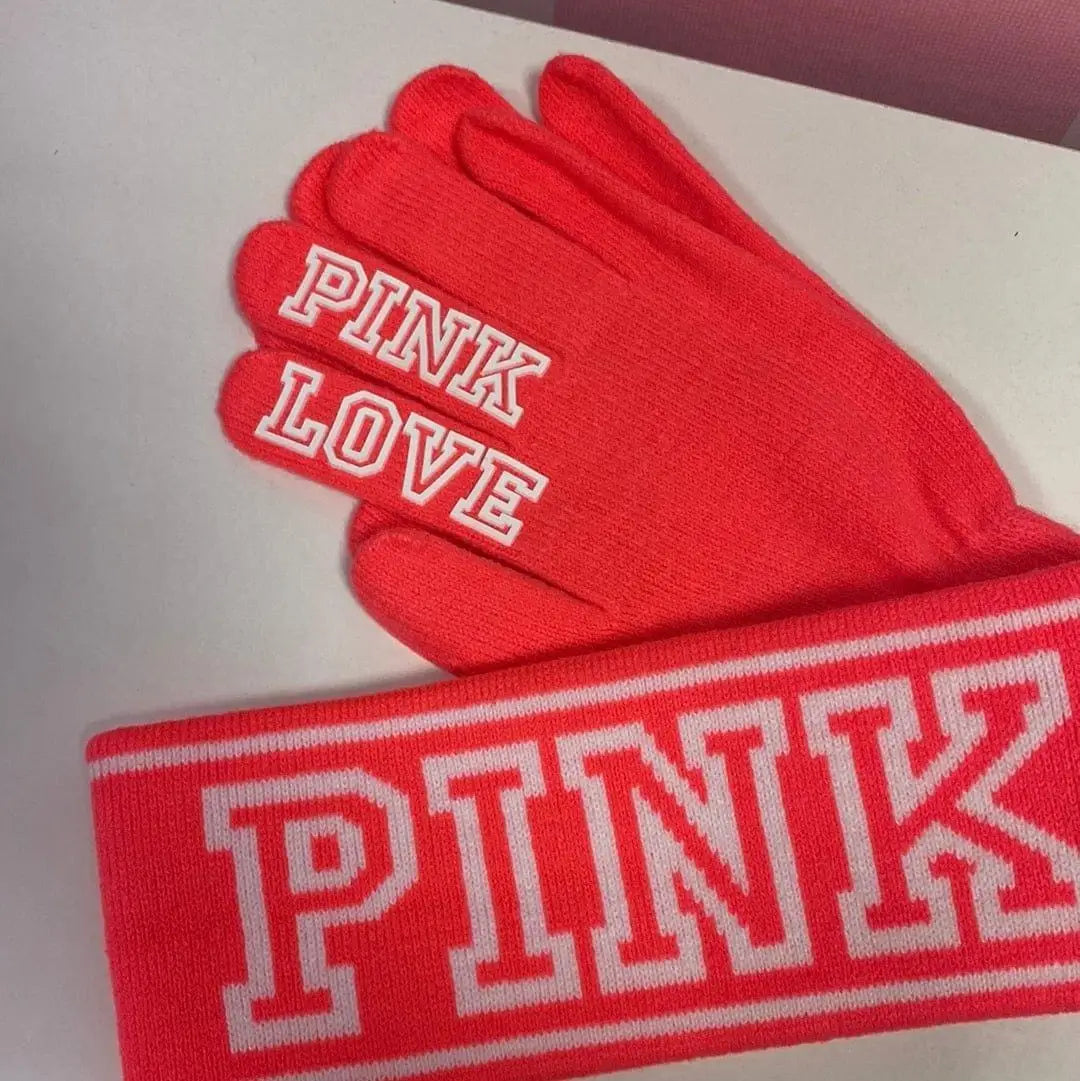 Set rukavice a čelenka - Univerzální / Růžová / Nové se štítky - Sběratelské předměty PINK