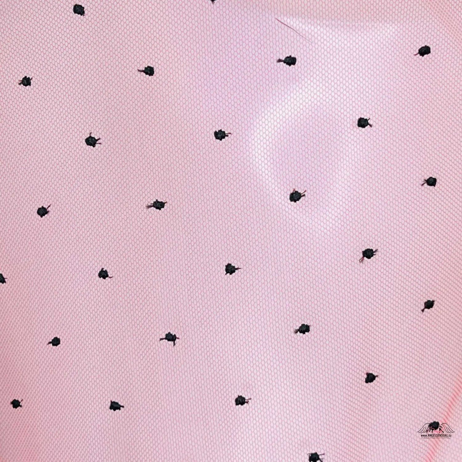 Agent Provocateur Body Poppie s puntíky poppie, elegantní růžové tričko s černými puntíky