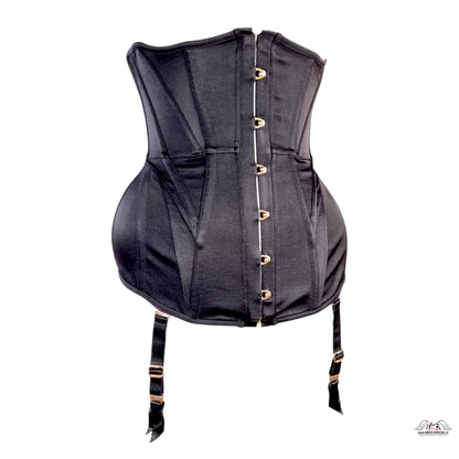 Luxusní korzet Cadance Agent Provocateur s černým saténem a možností přidání ramínek