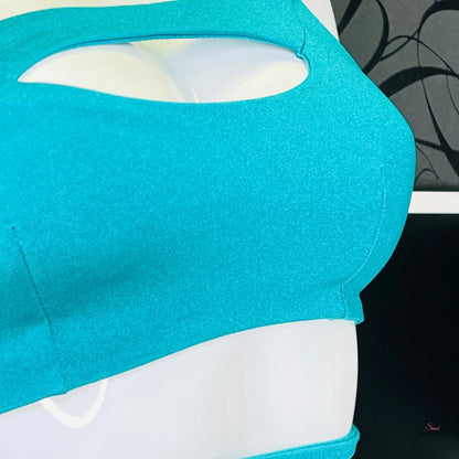 Teal sportovní podprsenka Lexxi s průstřihem od Agent Provocateur