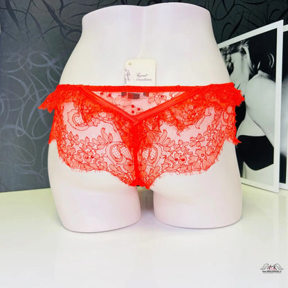 Red lace lingerie with červenými kamínky from Agent Provocateur Kalhotky Adara collection