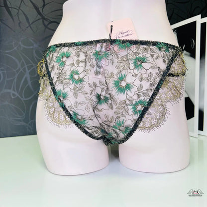 Floral embroidered lace kalhotky Castalia od Agent Provocateur, síťované kalhotky