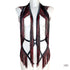 Black and red fringe vest with leather accents from Agent Provocateur Korálkový Playsuit Inga