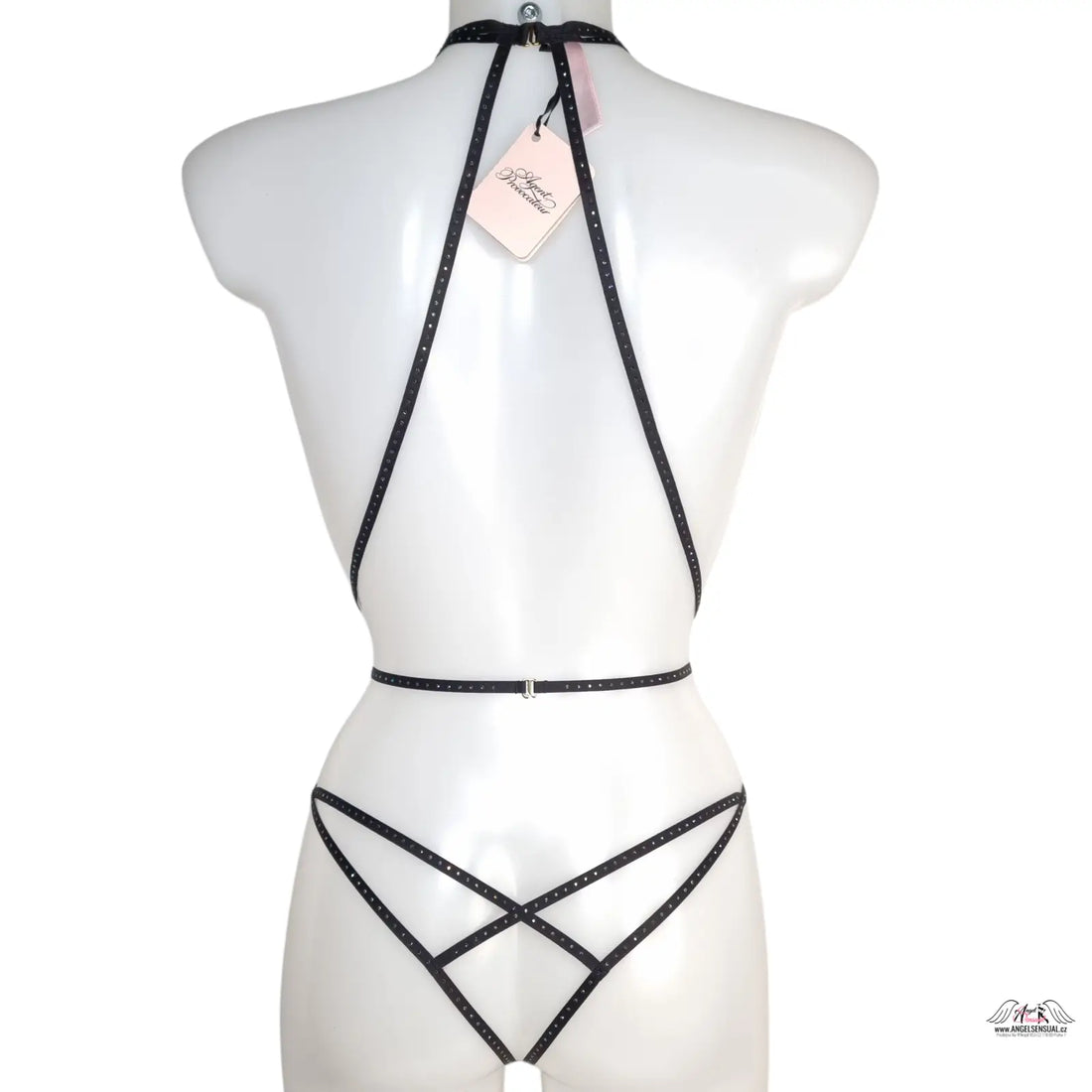 Agent Provocateur Playsuit Rubi s černým krajkovým spodním prádlem s nastavitelnými ramínky