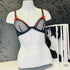 Agent Provocateur Jaccinta podprsenka černá červená na mannequin s fotografií ženy