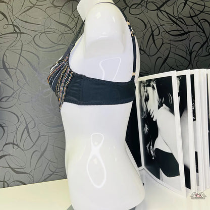 Podprsenka Lidija s černým zářivým pruhem s nastavitelnými ramínky, apparel &amp; accessories