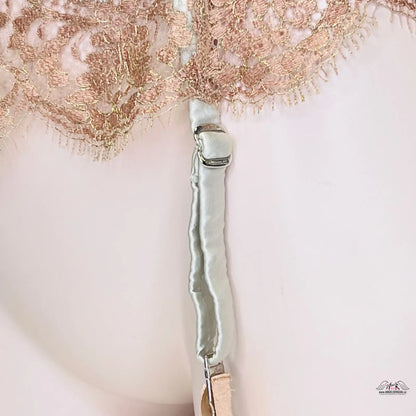 Lace-trimmed romantický podvazkový pás Lorelli s nastavitelnými popruhy pro zvláštní příležitosti