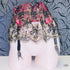Pink and black krajkové barevné podvazky agent provocateur s garter straps