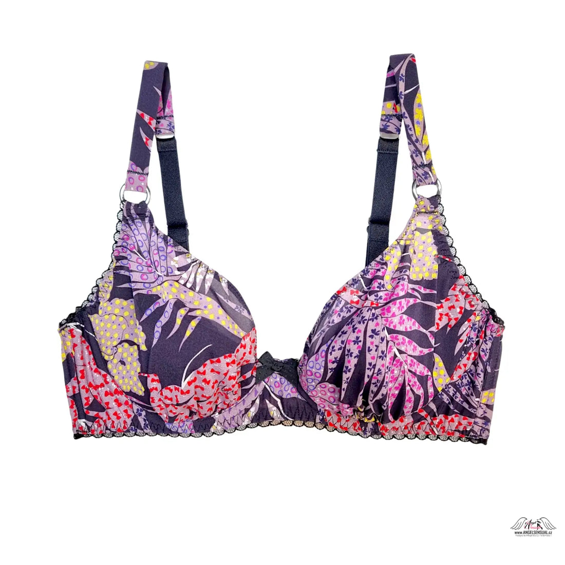 Agent Provocateur Riva květinový podprsenka v purpurové, růžové a žluté