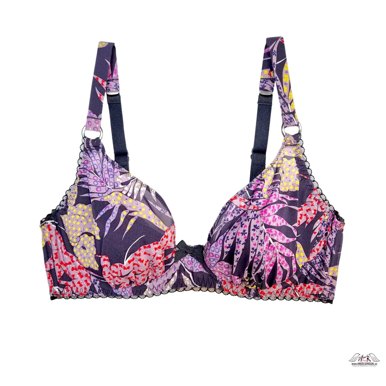 Agent Provocateur Riva květinový podprsenka v purpurové, růžové a žluté