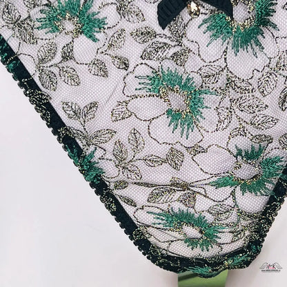 Floralní vyšívaná krajka na tanga Castalia, luxusní tanga Castalia, elegantní tanga