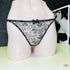 Floral-patterned lace thong with bow, Luxusní Tanga Castalia, elegantní dámské spodní prádlo