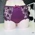 Fialové krajkové tanga Agent Provocateur Gene Brief Aubergine s mašlí