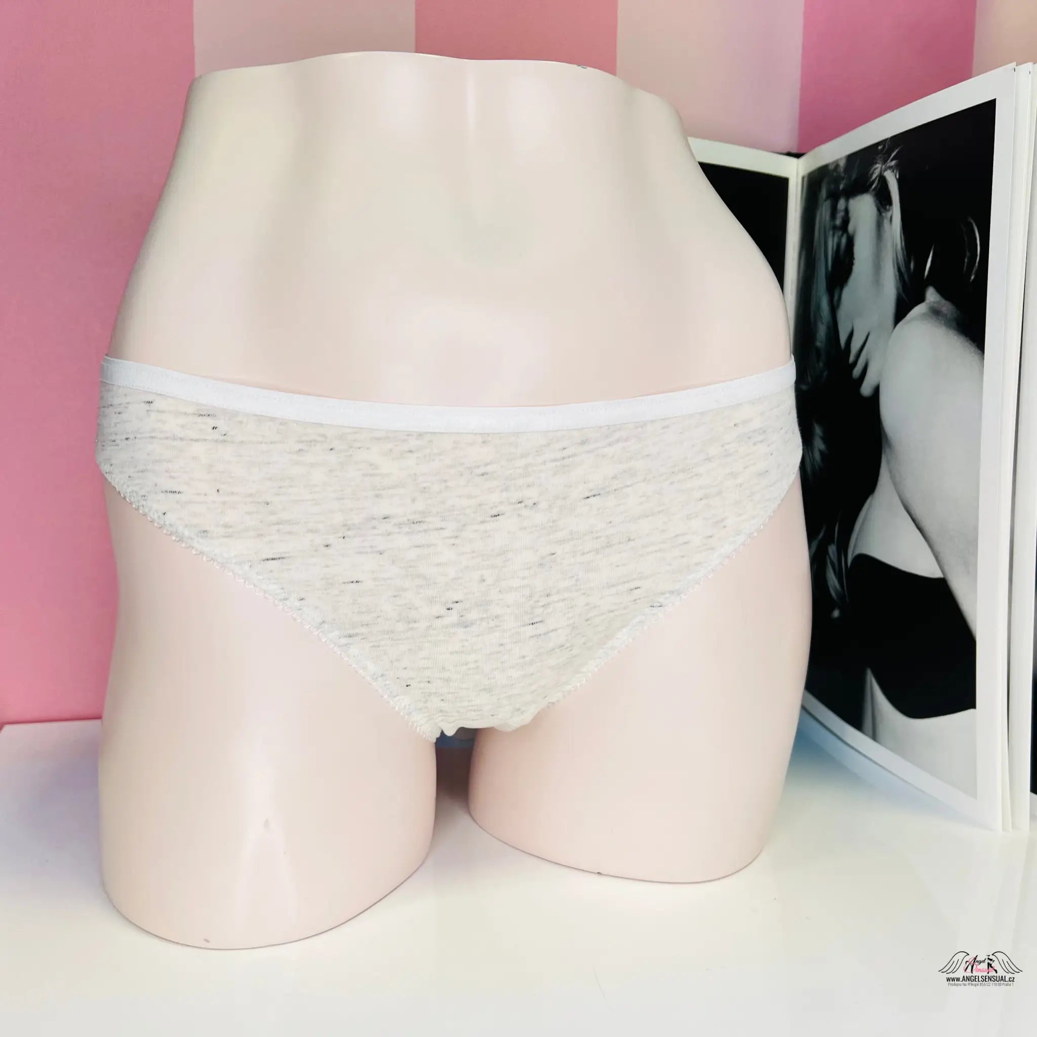 Bavlněné kalhotky - Bílá / L / Nové se štítky - Kalhotky Victoria’s Secret