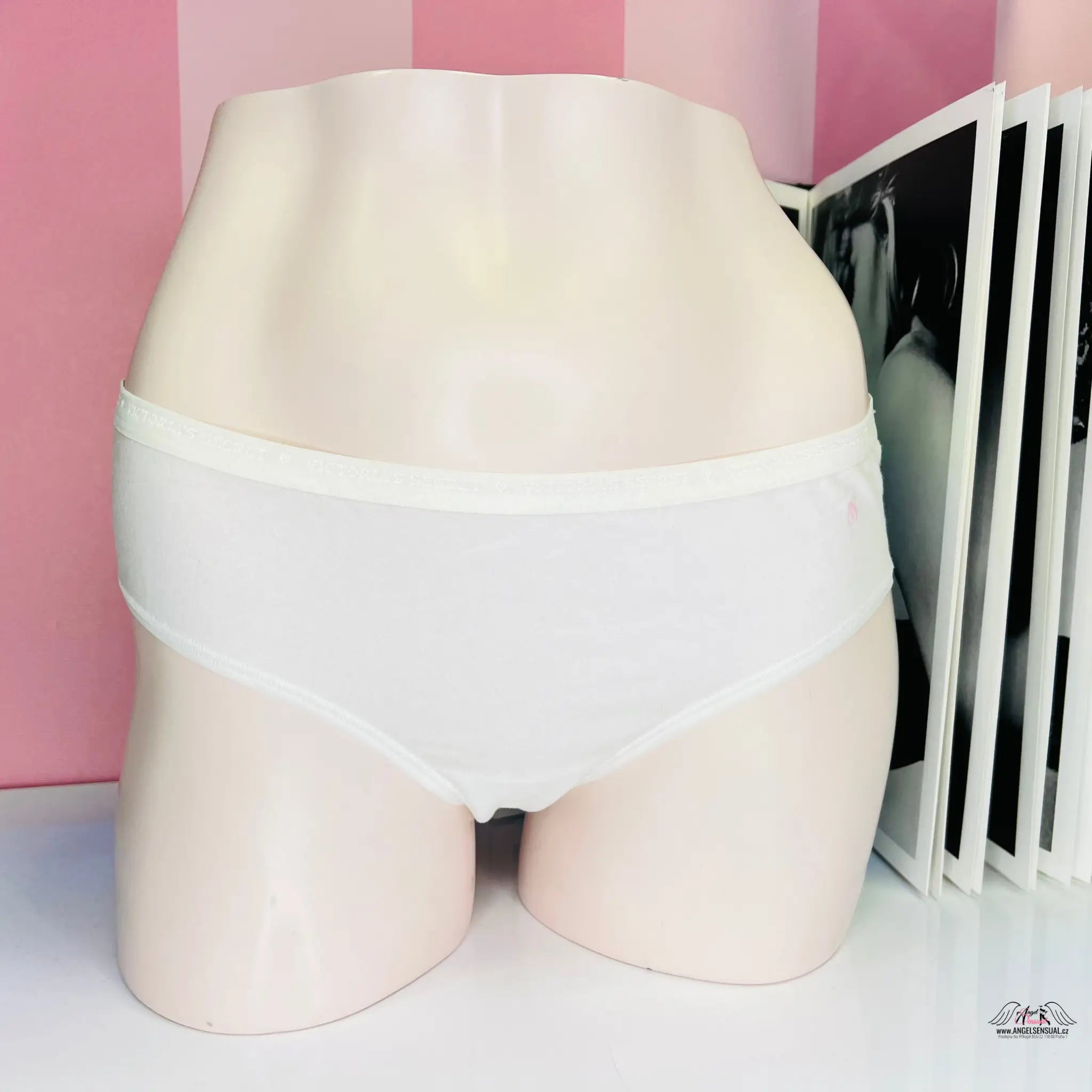 Bavlněné kalhotky - Bílá / XL / Nové se štítky - Kalhotky Victoria’s Secret