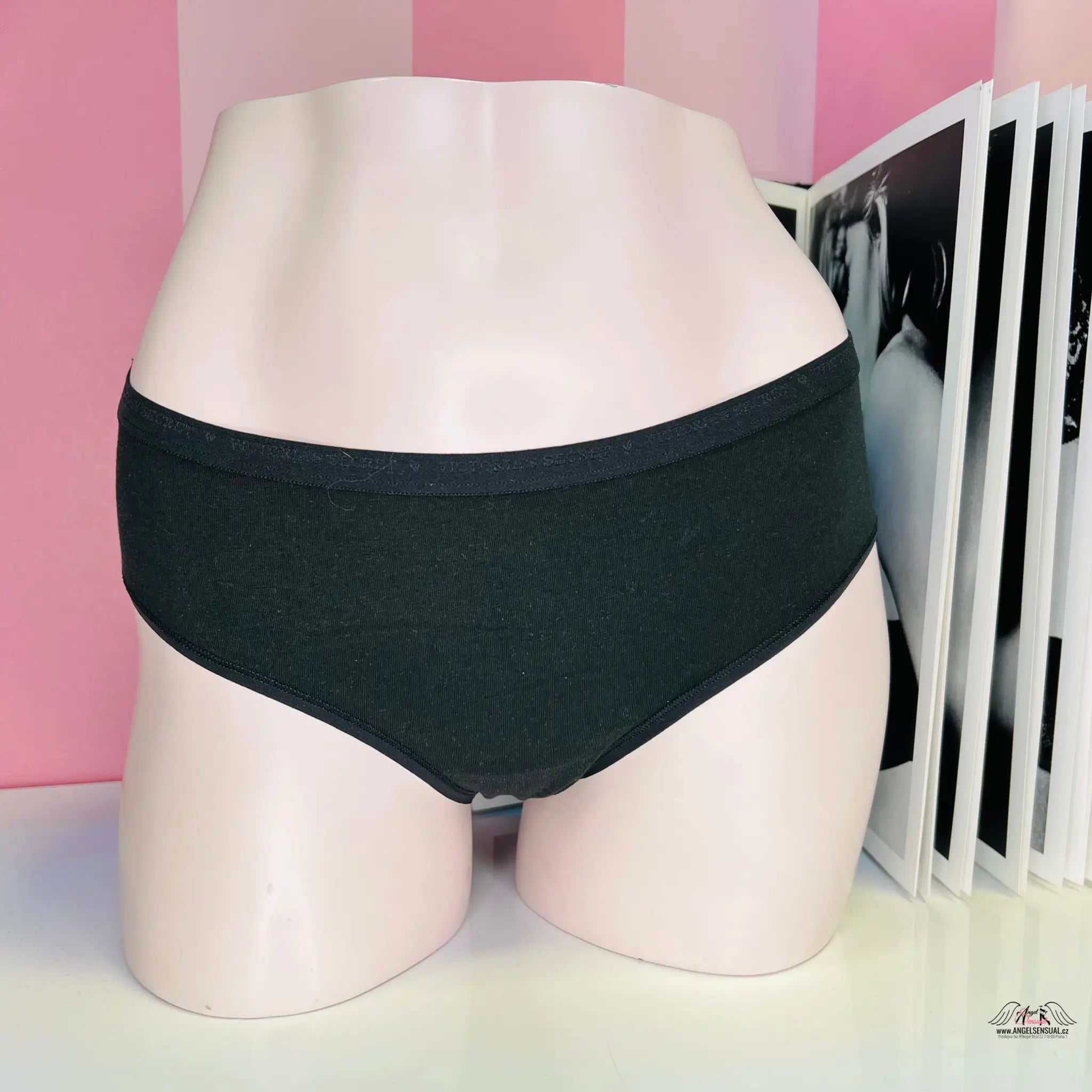 Bavlněné kalhotky - Černá / XL / Nové se štítky - Kalhotky Victoria’s Secret
