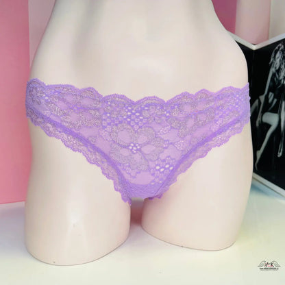Levandulové krajkové kalhotky Cheekini s jiskřivými detaily pro elegantní vzhled