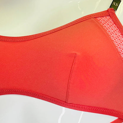 Červená podprsenka s krajkovým detailem, Victoria’s Secret Crisscross Scoop Bralette