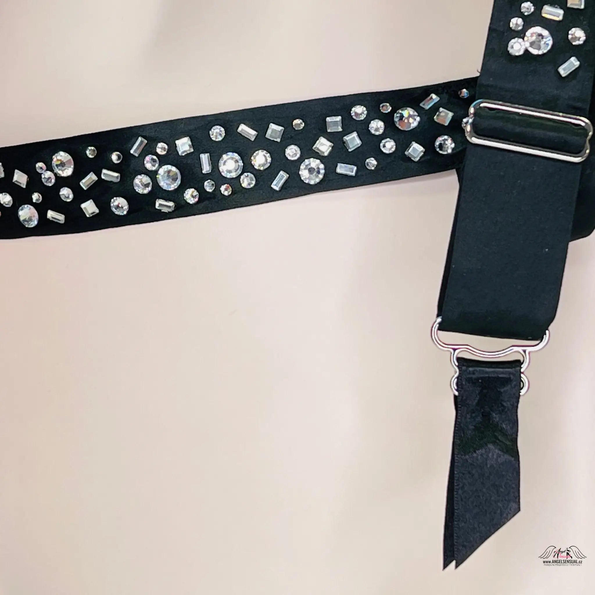 Dream Angels Suspender - Černá / M/L / Nové se štítky - Podvazkový pás Victoria’s Secret