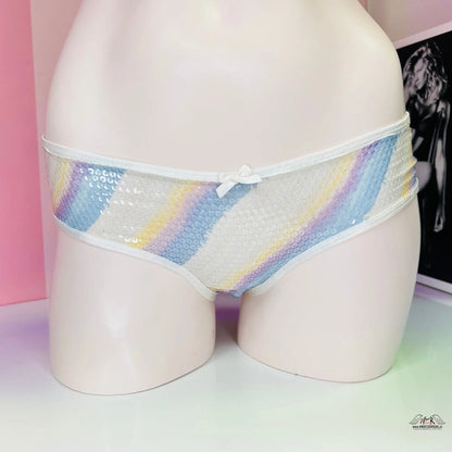 Duhové brazilky - XS / Bílá / Nové se štítky - Kalhotky Victoria’s Secret
