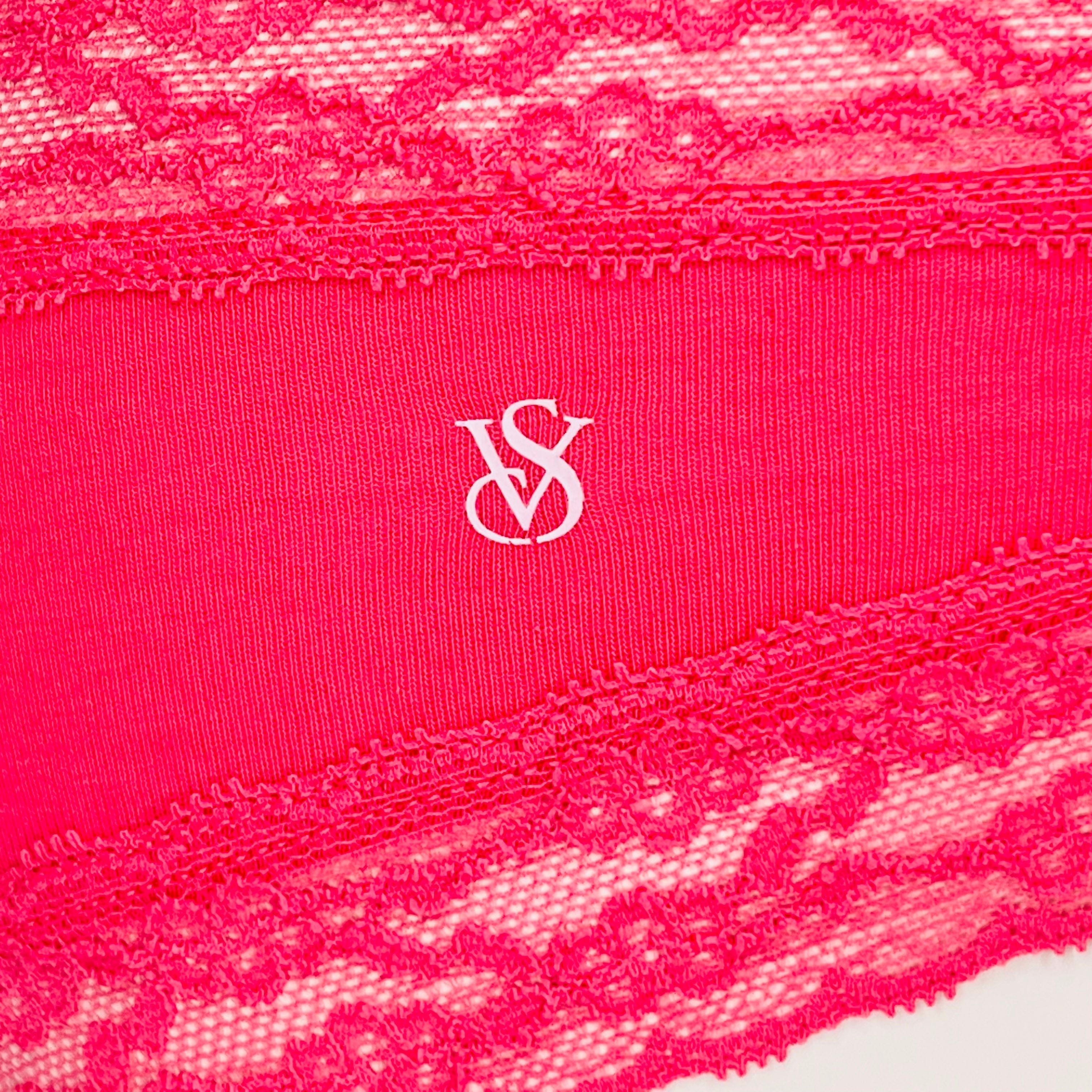 Pohodlné cheeky nižšího střihu s růžovým krajkovým lemem, Victoria’s Secret Kalhotky s Krajkou