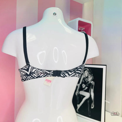 Černobílý vzorovaný podprsenka Elegantní Podprsenka pro Sebevědomí a Styl