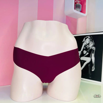 Burgundské dámské spodní prádlo Elegantní Spodní Prádlo Cheeky s lehkou síťovinou