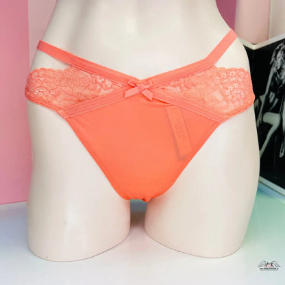 Růžové krajkové dámské tanga Victoria’s Secret pro eleganci a pohodlí